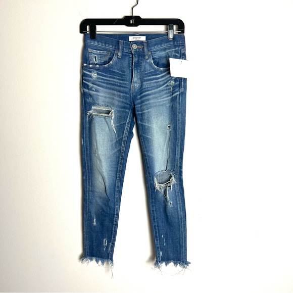Moussy Vintage Ridgewood Distressed Mid Rise Skinny Jeans - Picture 4 of 11